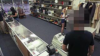 babe shows her skills in a non-professional scene