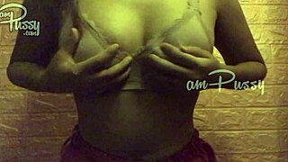 amateur chick strips, showers, dances, and touches herself