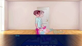 Big-boobed Billie Eilish parody in a cartoon adult film