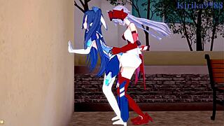 Tsubasa Kazanari and Maria Cadenzavna Eve in Intense Lesbian Futanari Sex?