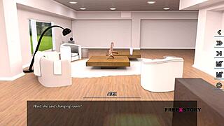 Alex spying Latisha changing dress in game.