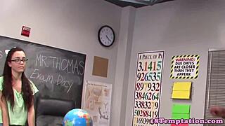 Teacher, feel my handjob in class