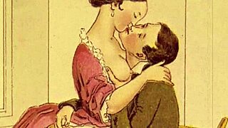 Vintage Erotic Illustration Featuring Antique Themes And Retro Designs
