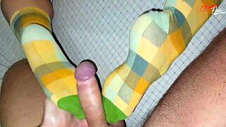 Horny cartoon hottie with bunny ears masturbates