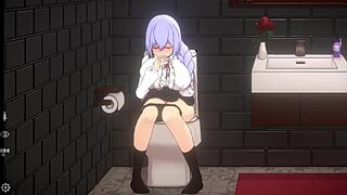 Some fun on the sofa and toilet doll room ep 2