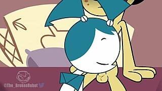 jenny gives sheldon a rough blowjob in parody