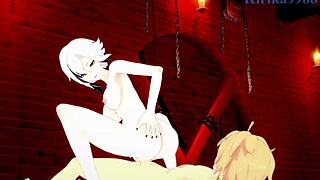 Arlecchino and Aether INTENSE SEX in Genshin Impact Hentai