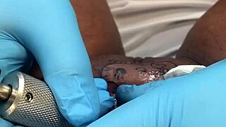 come in for your tattoo, and let's see that pussy