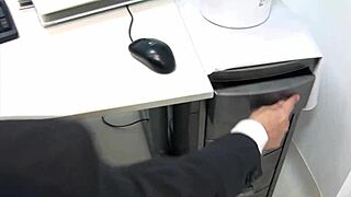 Chesty Blonde Babe In Latex Takes A Hard Shaft