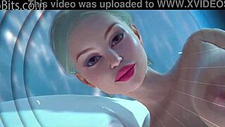 The visitor encounters a sci-fi futanari in 3d animation fantasies