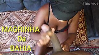 Well-Endowed Cums Hard With Hot Brunette