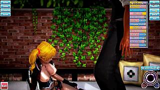 I watch hentai animation of blonde with big tits getting fucked and cumshot