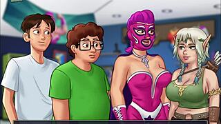 In Summertime Saga 155, erotic adventures unfold in anime style