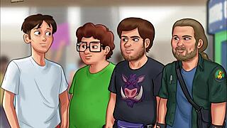 In Summertime Saga 155, erotic adventures unfold in anime style