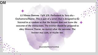 Femdom Gives Jerk Off Instructions With Cum Eating