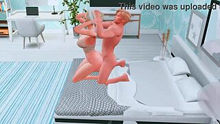 futanari girlfriend arranges hard anal for cheating wife while husband watches in sims 4 hentai.