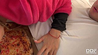 Delivery girl wants cum in mouth