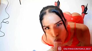 Horny teen shemale fucks white cock?