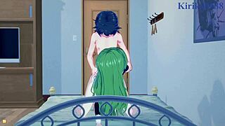 Maho, Karin, and Yuuki have intense sex in Princess Connect Re Dive