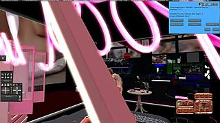 feeling pleasure in threesome with large breasted girl in second life