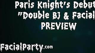 paris knights takes cum on face