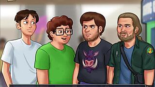 In Summertime Saga 155, erotic adventures unfold in anime style