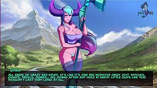 Legend of Elmora Part 3! Rough Sex Against the Rocks with Big Tits!