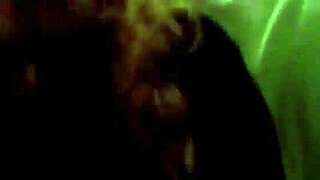 blonde whore gives blowjob to big cock in couple