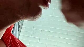 gay guy gagging in toilet on friday.