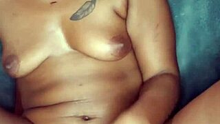 naej ae rides dildo after throat kiss