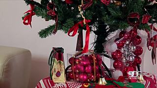 Horny this holiday - her shaved pussy is your present?