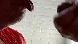 gay guy gagging in toilet on friday.