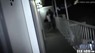 Slutty latina babe sucks monster cock hard 😈