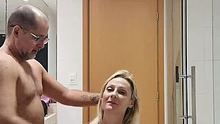 Alineflavio shares a retro blonde couple's intimate cum moment from July 2024.