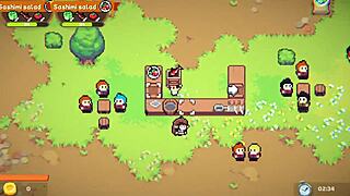 Masturbate elf slut in hentai game NTR rice part 7 until she cums