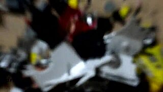 crushing big cars with boots in destruction racing