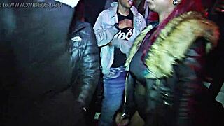 ebony girl rips clothes in public horny sex scene.