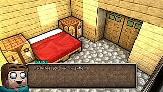 Milf With Big Tits Plays Hornycraft Parody