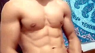 In this gay scene, my face gets revealed as cum covers my big ass from a monster cock.