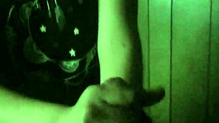 girlfriend gives cute petite handjob to friend's cock, ends with cumshot 😏