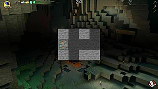 Milf With Big Tits Plays Hornycraft Parody