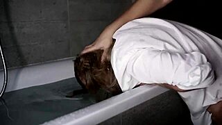 passionate kitchen sex with face fucking and underwater pov.