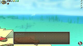 Milf With Big Tits Plays Hornycraft Parody