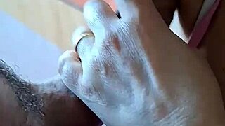 mature milf teresa sucks cock, then makes me cum with her feet.