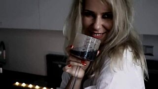 passionate kitchen sex with face fucking and underwater pov.