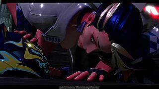 K da girls in a hot lesbian licking scene from hentai.