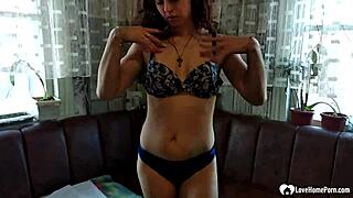 Stepdaughter Gets Her Tight Cunt Fucked Without Mercy