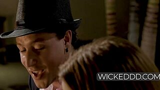 extremely pretty girl enjoys a romantic encounter with her suitor in a tight embrace.