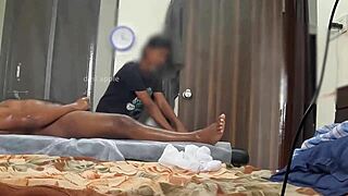 Latina Milf Jennifer Fucks Stepbrother While He Works