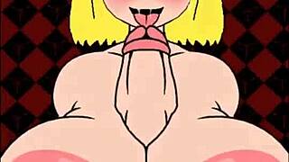 Ashley Graham's futanari tit fucks in hentai game